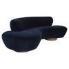 Cloud Sofa by Vladimir Kagan for Directional in Navy Blue Alpaca Velvet