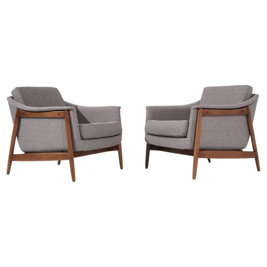 Set of Teak Lounge Chairs by Folke Ohlsson for Dux, Sweden, circa 1950s