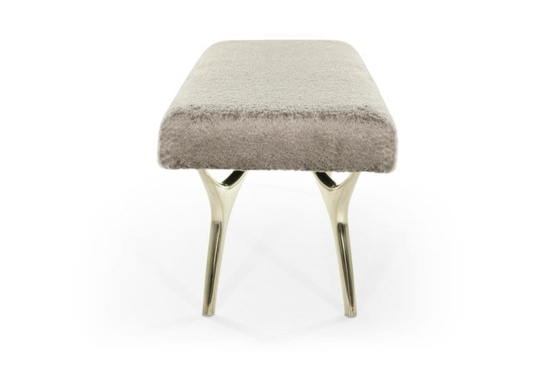 Crescent Bench Series 60 in Polished Brass