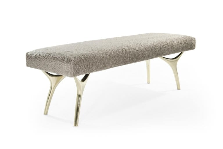 Crescent Bench Series 60 in Polished Brass