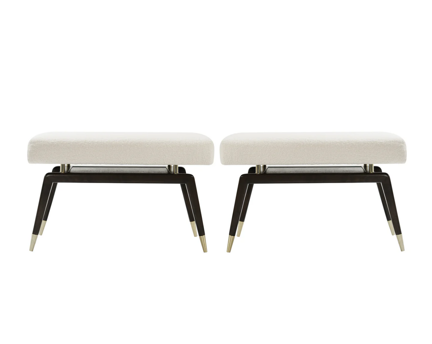 Set of GIO Benches Series 32 in Special Walnut