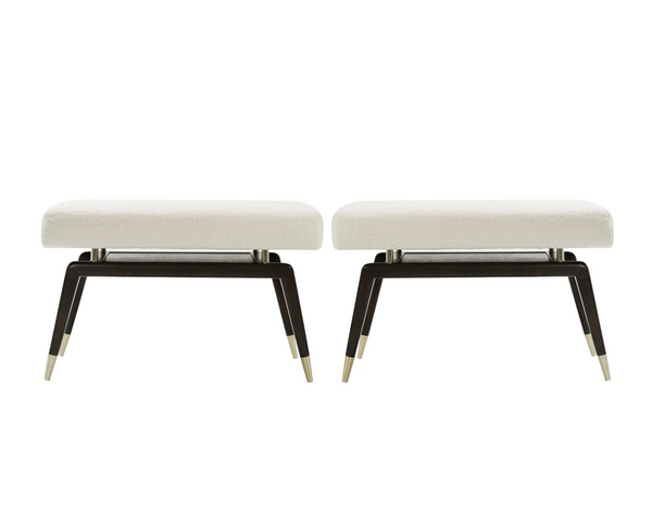 Set of GIO Benches Series 32 in Special Walnut