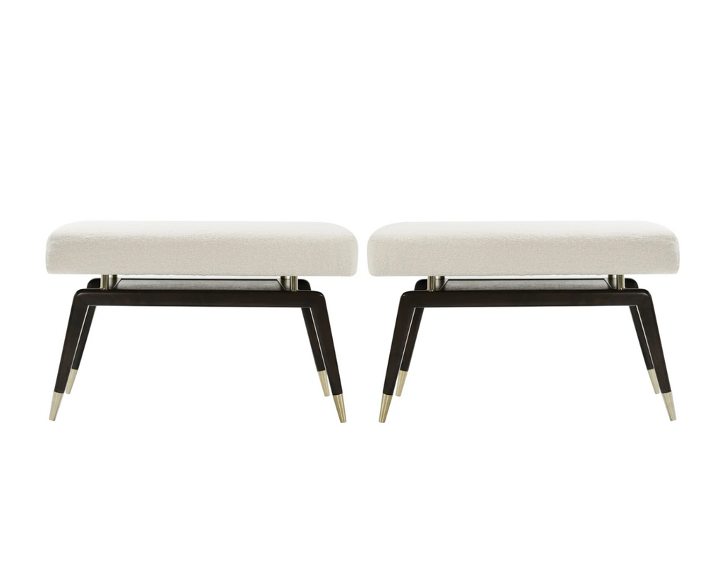 Set of GIO Benches Series 32 in Special Walnut