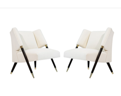 Set of Lounge Chairs by Karpen of California in Mohair, C. 1950s