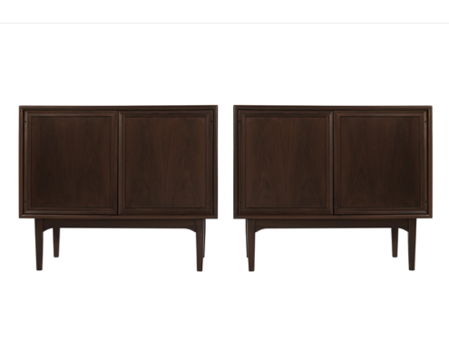 Set of Walnut Cabinets by Kipp Stewart, 1950s