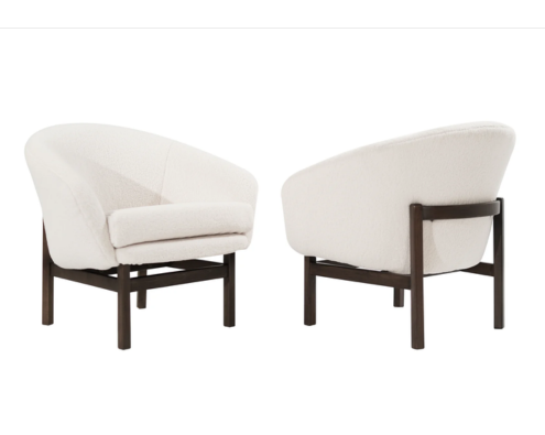 Mid-Century Barrel Lounge Chairs by Lawrence Peabody, 1950s