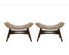 Mid-Century Danish Modern Curved Stools, Circa 1950s