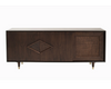 Mid-Century Modern Dark Walnut Credenza, C. 1950s