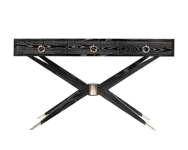 Sputnik Console Table in Black Ceruse