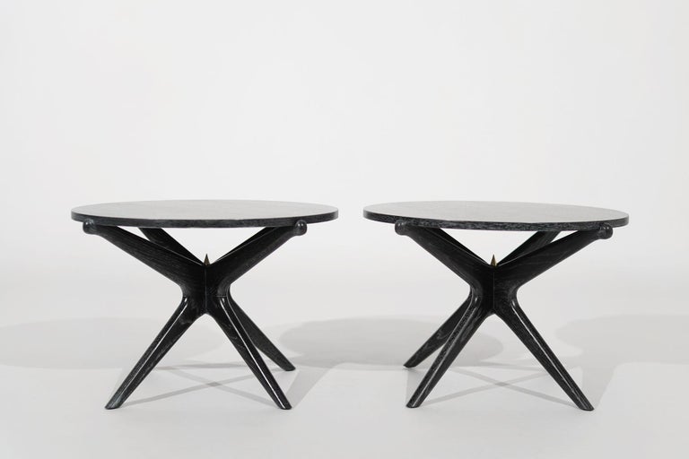 Set of Gazelle End Tables in Limed Oak