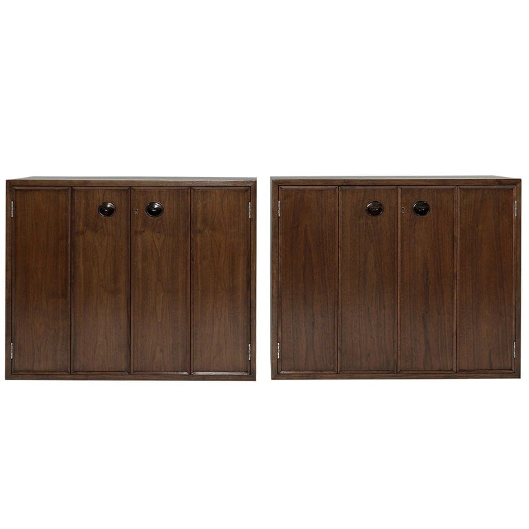 Rare Set of Floating Cabinets by Edward Wormley for Dunbar, circa 1950s