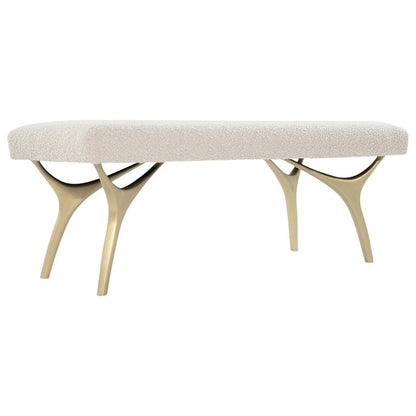 Crescent Bench in Brushed Brass