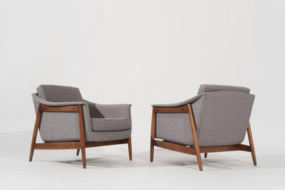 Set of Teak Lounge Chairs by Folke Ohlsson for Dux, Sweden, circa 1950s