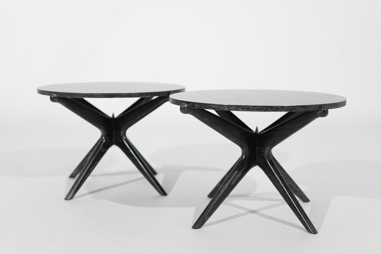 Set of Gazelle End Tables in Limed Oak