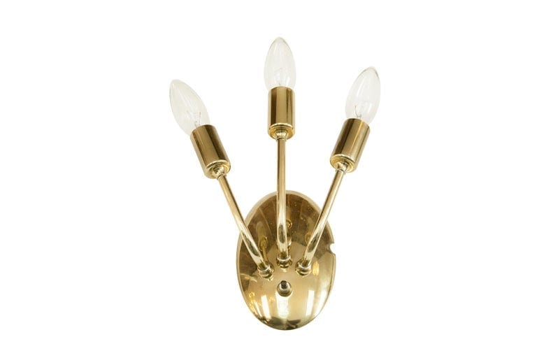 Italian Brass Sconces, 1950s