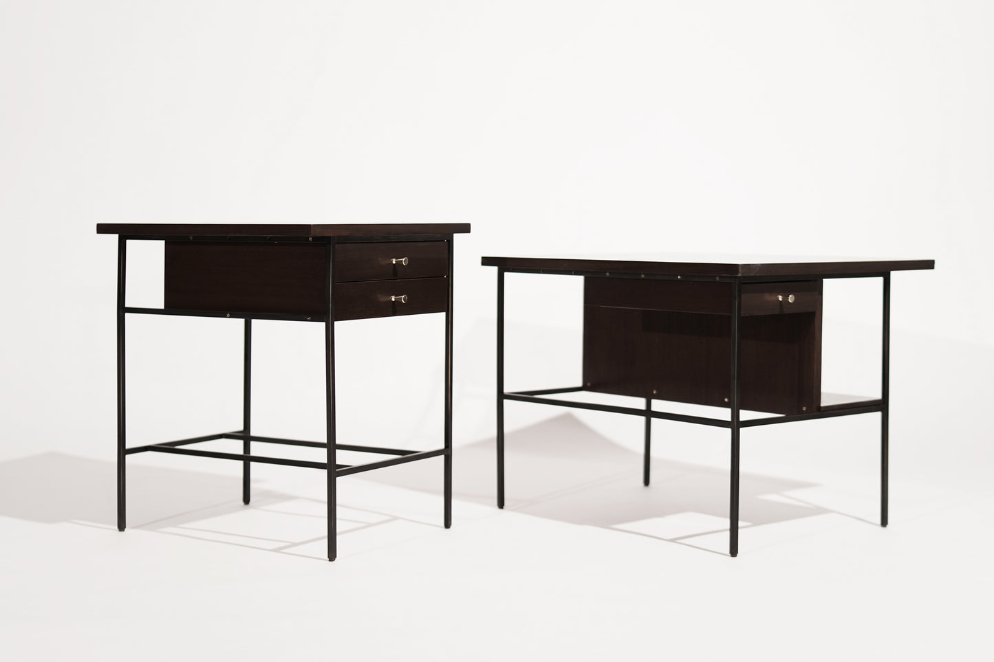 Set of Bronze Frame End Tables by Paul McCobb
