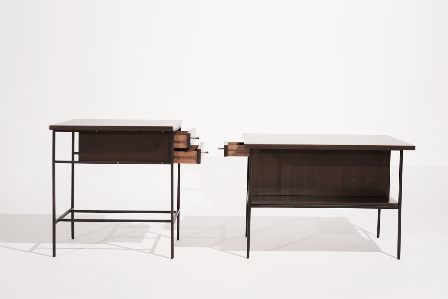 Set of Bronze Frame End Tables by Paul McCobb