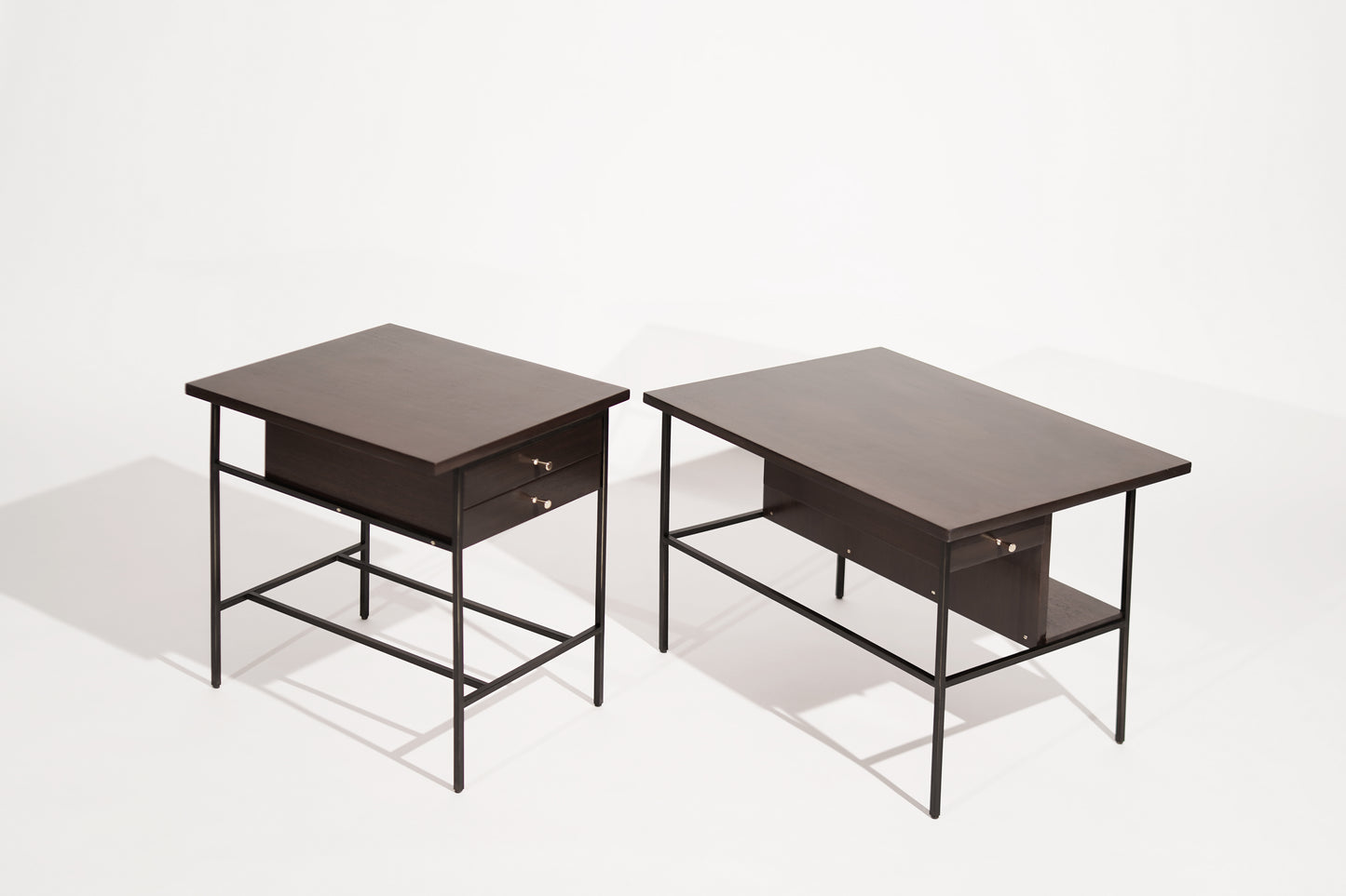 Set of Bronze Frame End Tables by Paul McCobb