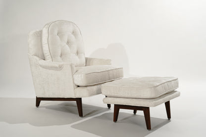 Edward Wormley for Dunbar Janus Collection Chair and Footstool, C. 1950s