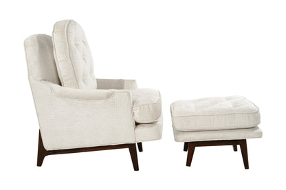 Edward Wormley for Dunbar Janus Collection Chair and Footstool, C. 1950s