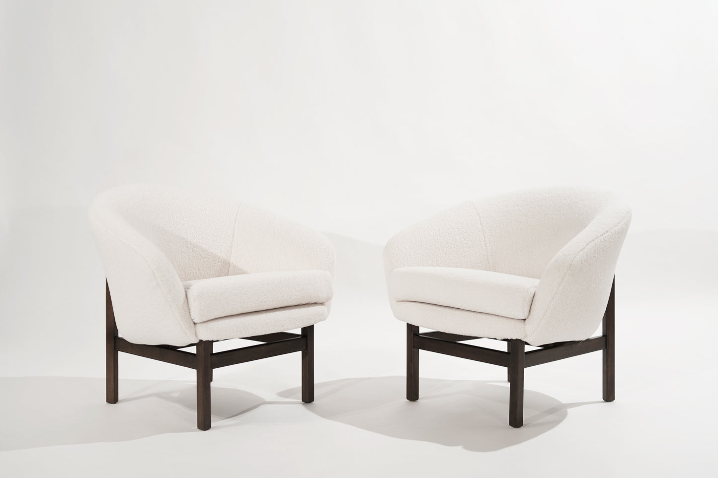 Mid-Century Barrel Lounge Chairs by Lawrence Peabody, 1950s