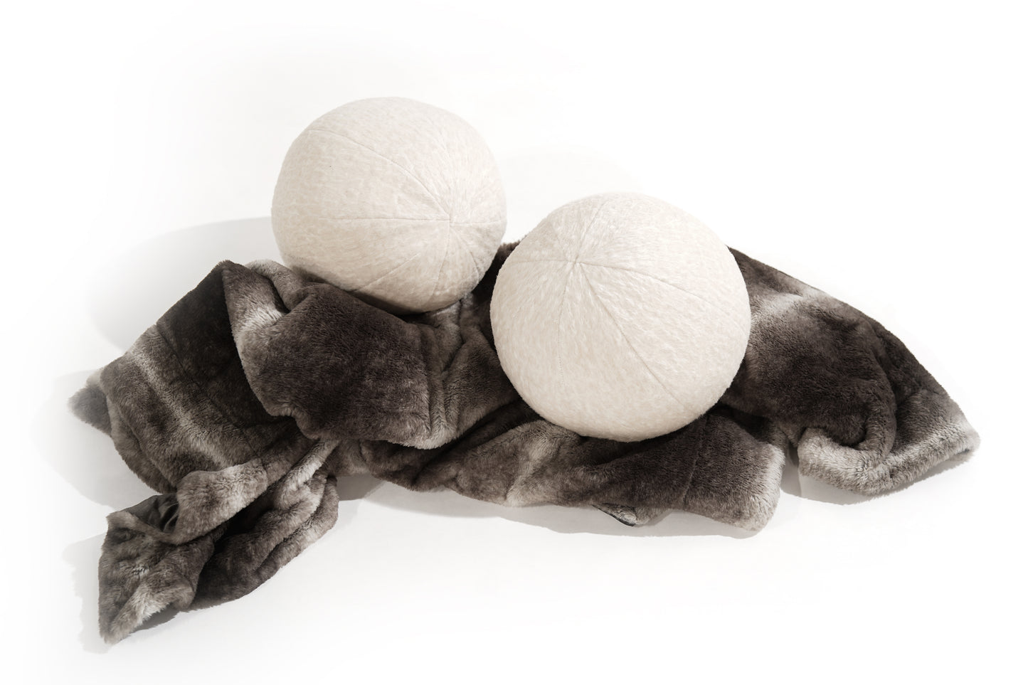 Orb Accent Pillow in Ivory Cream Alpaca by Holly Hunt