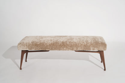 Sculptural ICO Bench Series 54 in Special Walnut