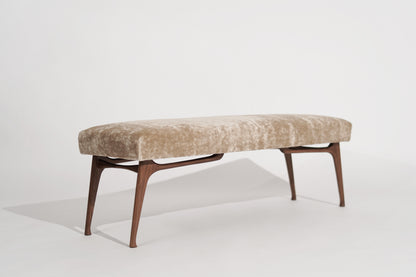 Sculptural ICO Bench Series 54 in Special Walnut