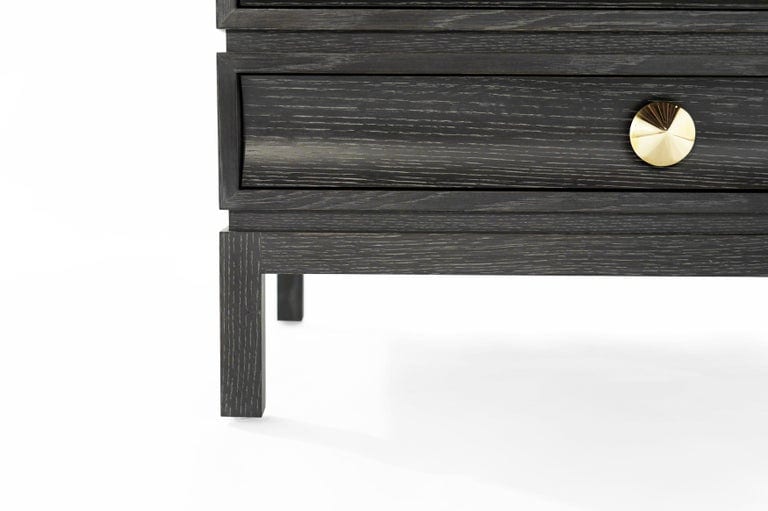 Stacked End Tables in Black Ceruse