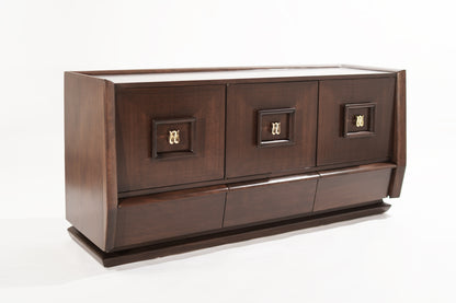Modernist Dresser in Walnut, Italy 1950s