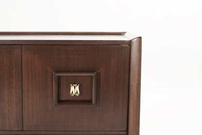 Modernist Dresser in Walnut, Italy 1950s