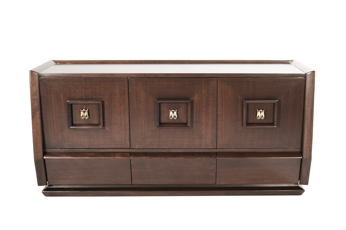 Modernist Dresser in Walnut, Italy 1950s