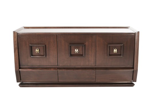 Modernist Dresser in Walnut, Italy 1950s